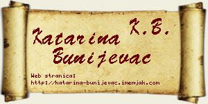 Katarina Bunijevac vizit kartica